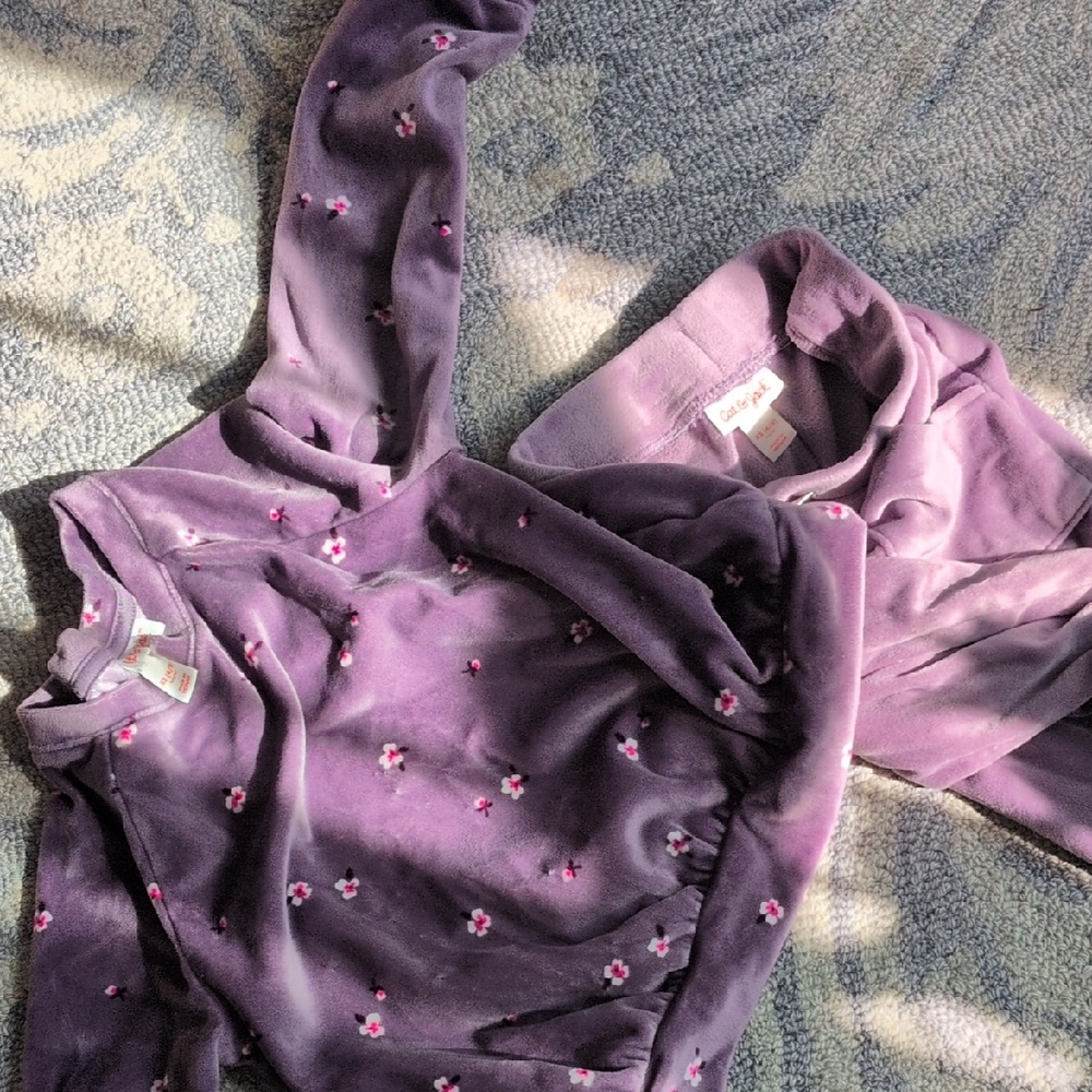 Target Purple Pajama Set with Floral Pattern